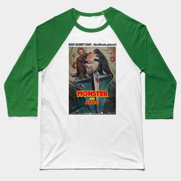 Godzilla vs. Megalon on Monster Kid Radio Baseball T-Shirt by MonsterKidRadio